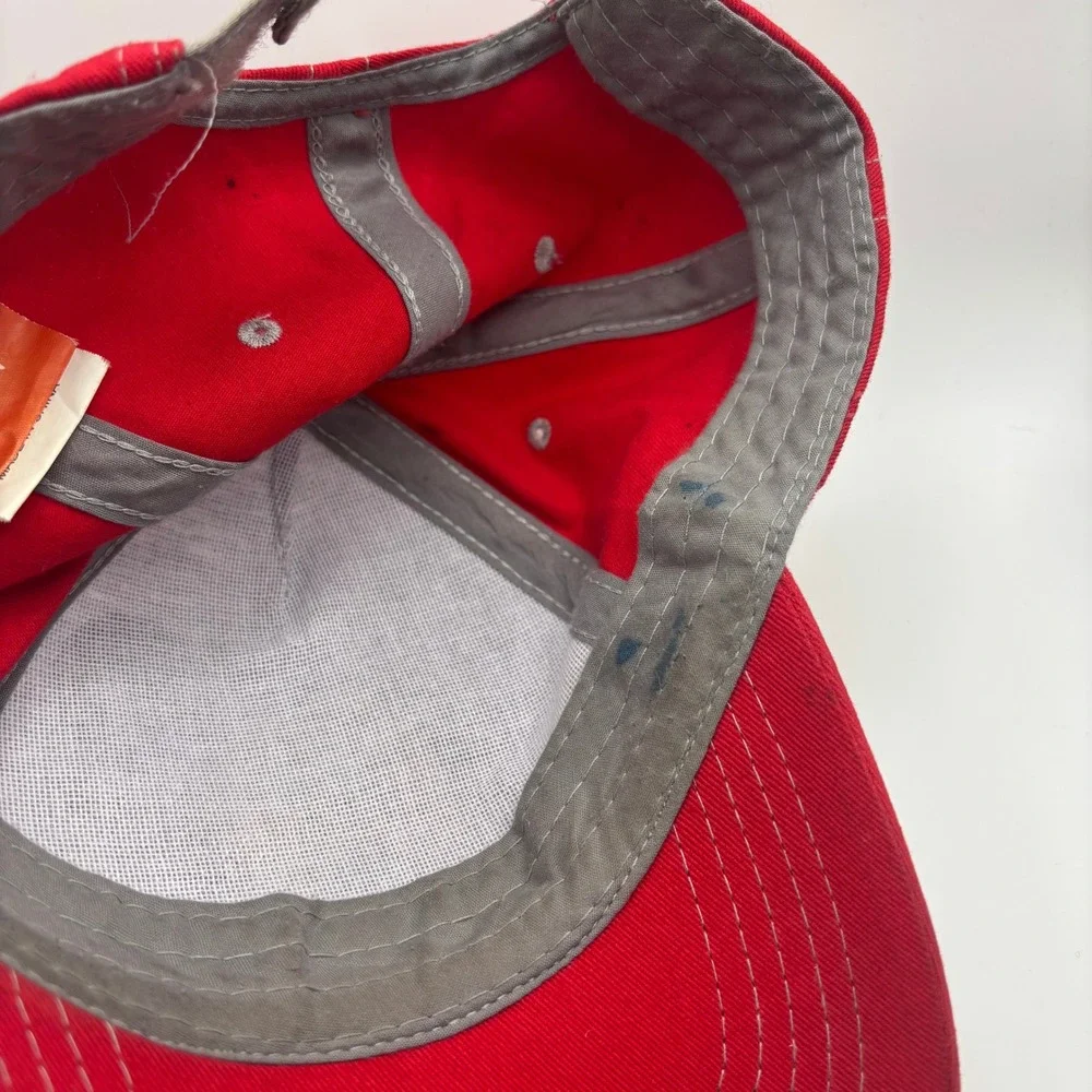 Disney Mickey Mouse Youth Baseball Hat Red Gray Adjustable Cap